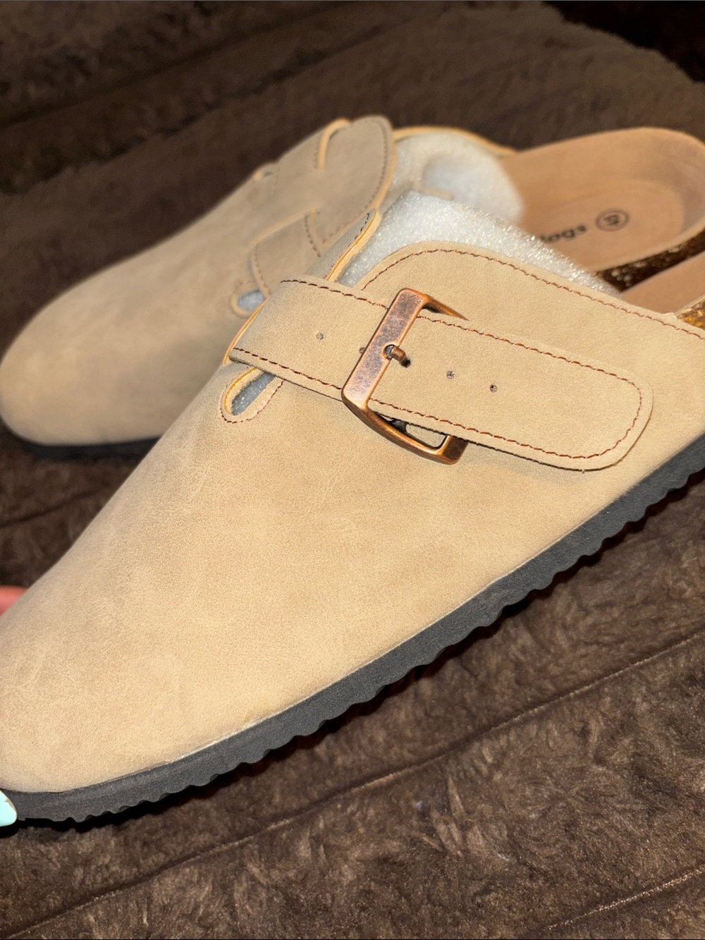 Tan Comfort Clogs - Picture 3 of 4